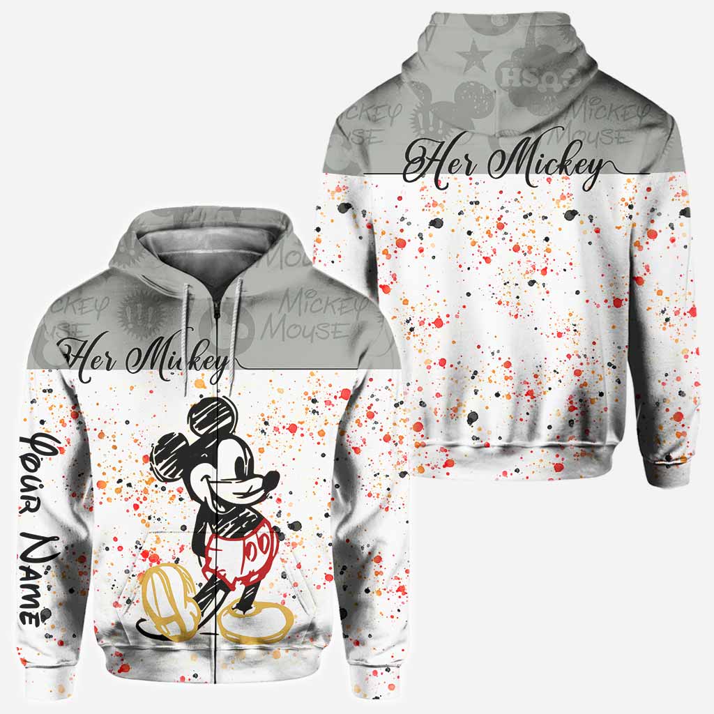 Personalized Couple Mouse Hoodies Custom Name Gift for Him & Her