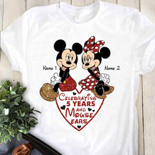 Load image into Gallery viewer, Personalized Couple Mouse T-shirt &amp; Hoodie Gift for Anniversary
