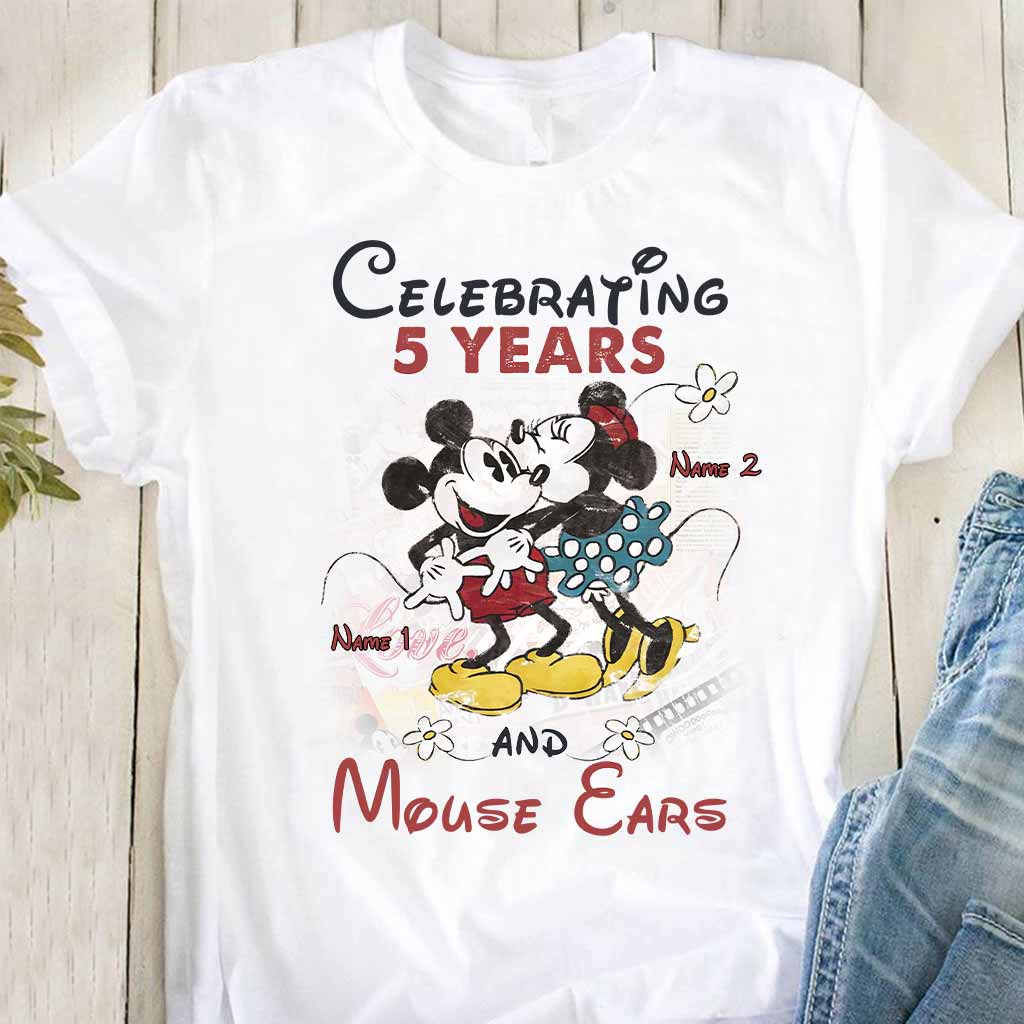 Personalized Couple Mouse T-shirt and Hoodie for Anniversary Gift
