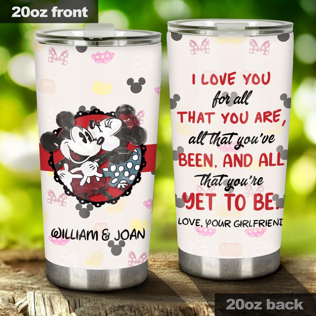 Personalized Couple Tumbler with Love Quote Custom Name Gift