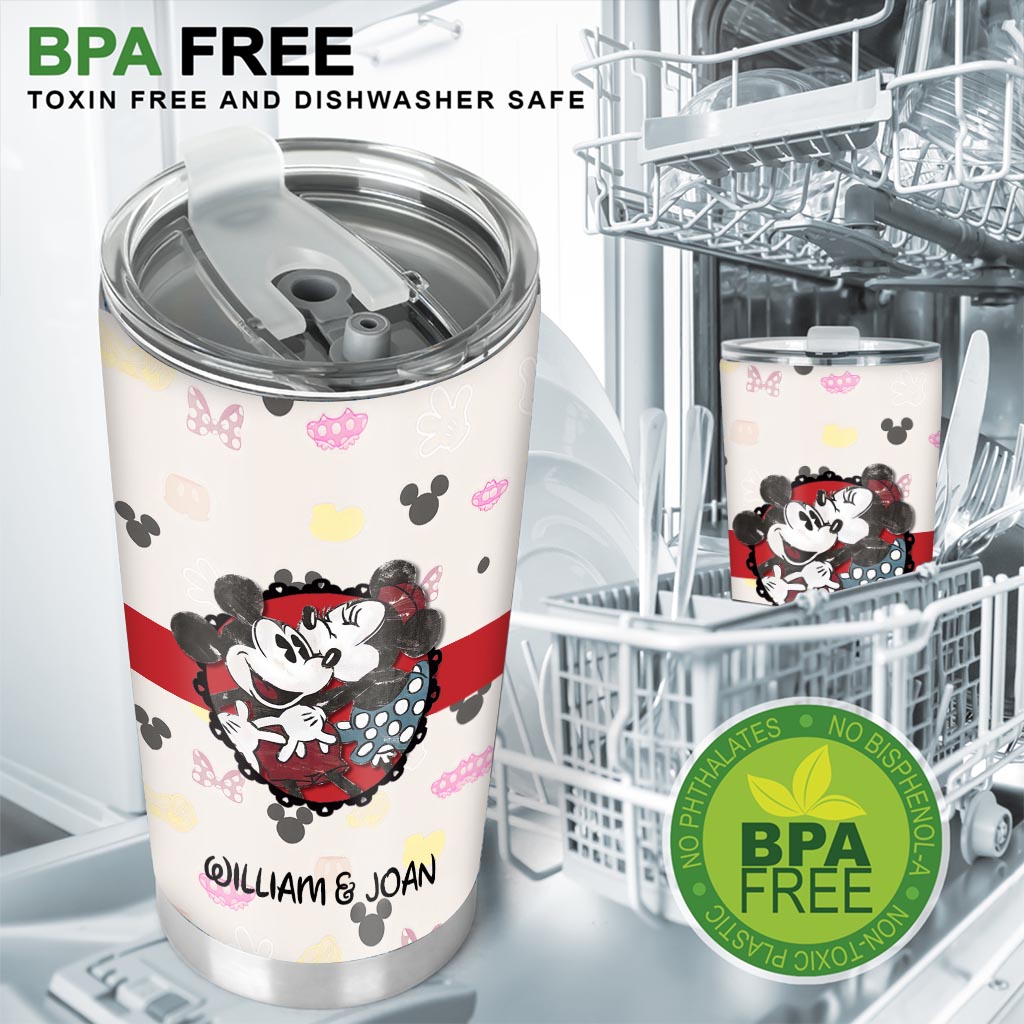 Personalized Couple Tumbler with Love Quote Custom Name Gift