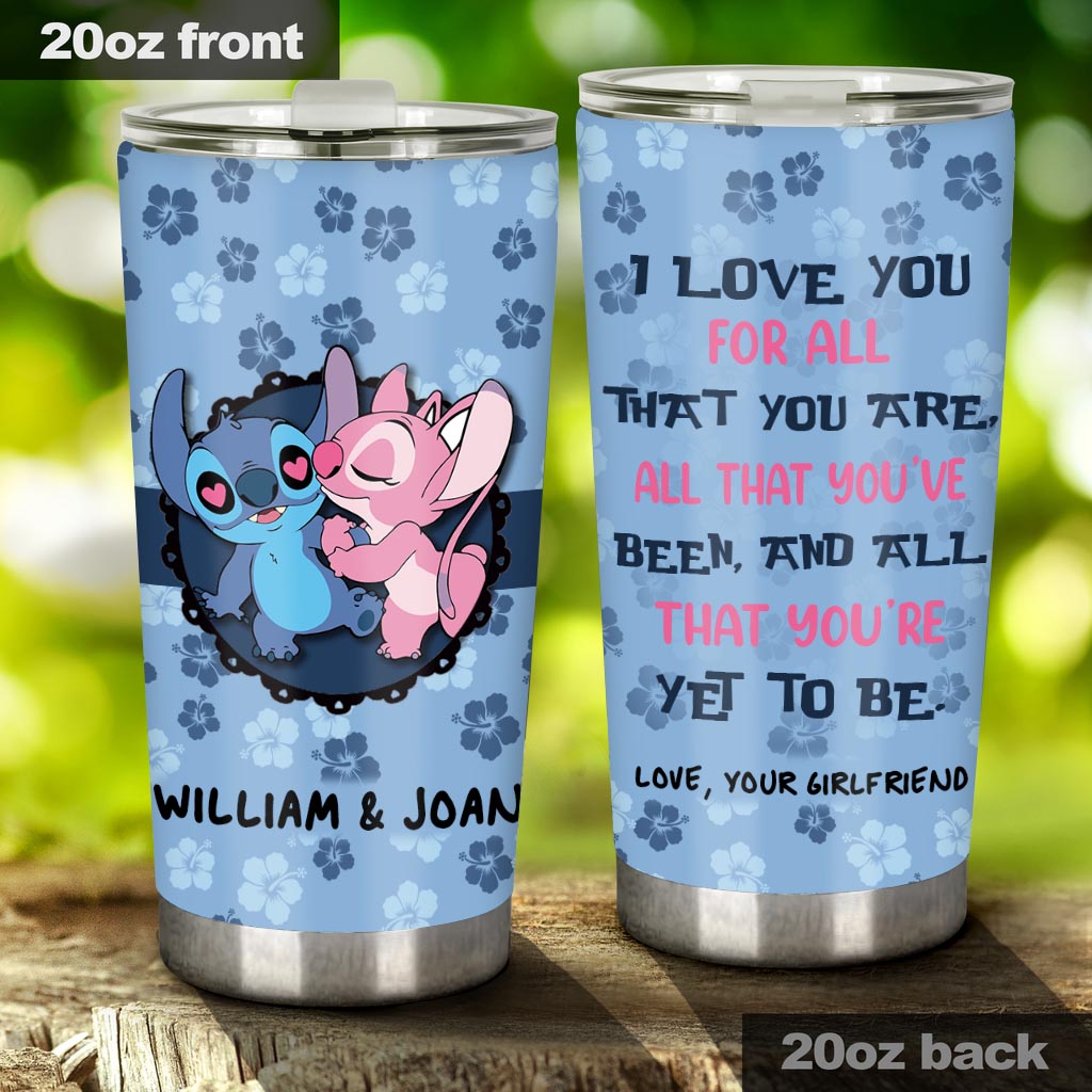 Personalized Couple Tumbler Custom Name Love Quote Gift