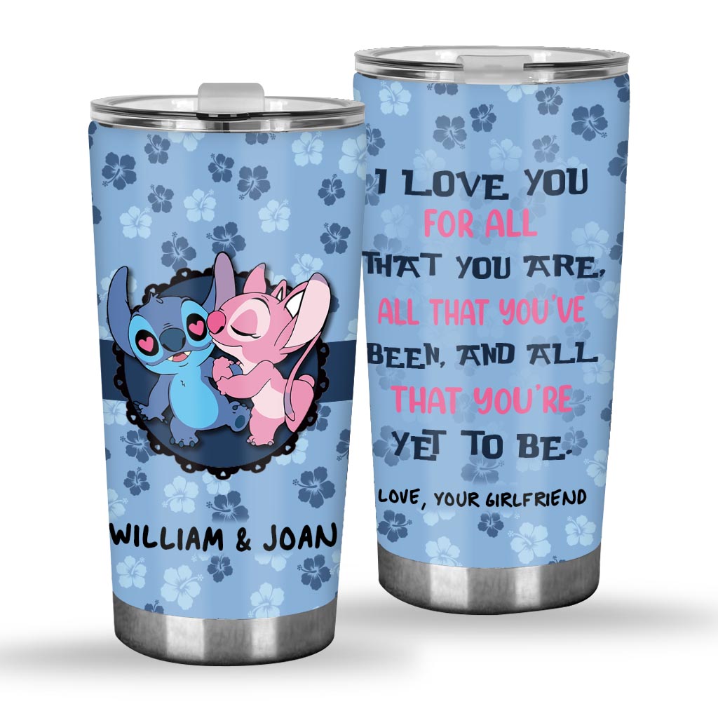 Personalized Couple Tumbler Custom Name Love Quote Gift