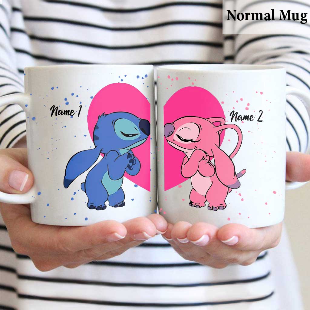 Personalized Couple Ohana Mug Custom Name Gift for Valentine’s Day