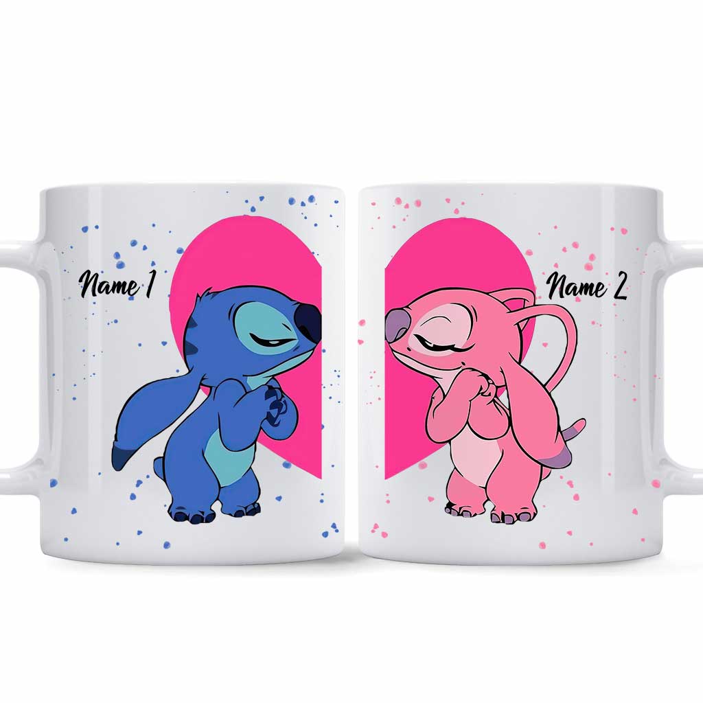 Personalized Couple Ohana Mug Custom Name Gift for Valentine’s Day