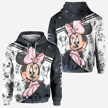 Load image into Gallery viewer, Personalized Couple Mouse Hoodies Custom Names Unique Gift
