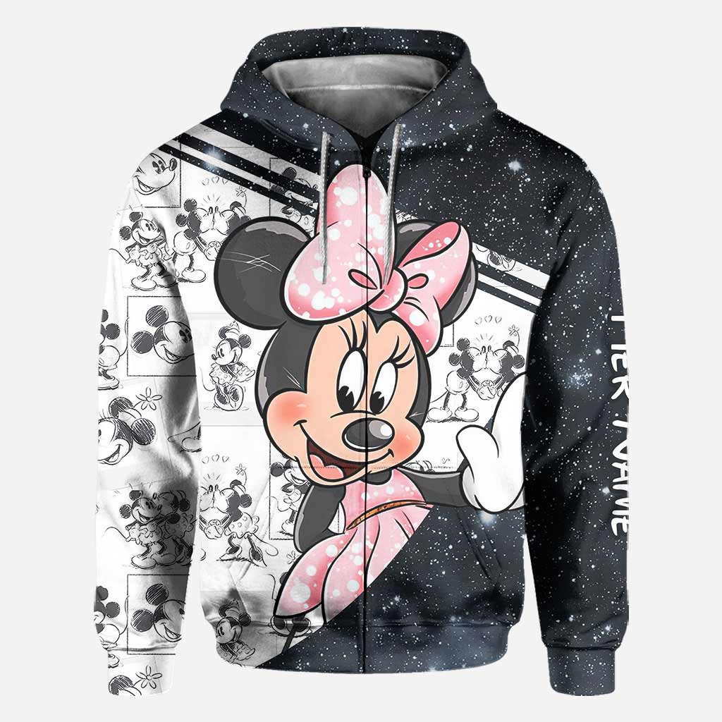 Personalized Couple Mouse Hoodies Custom Names Unique Gift