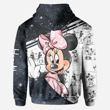 Load image into Gallery viewer, Personalized Couple Mouse Hoodies Custom Names Unique Gift
