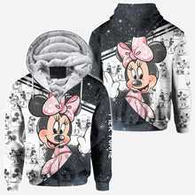 Load image into Gallery viewer, Personalized Couple Mouse Hoodies Custom Names Unique Gift
