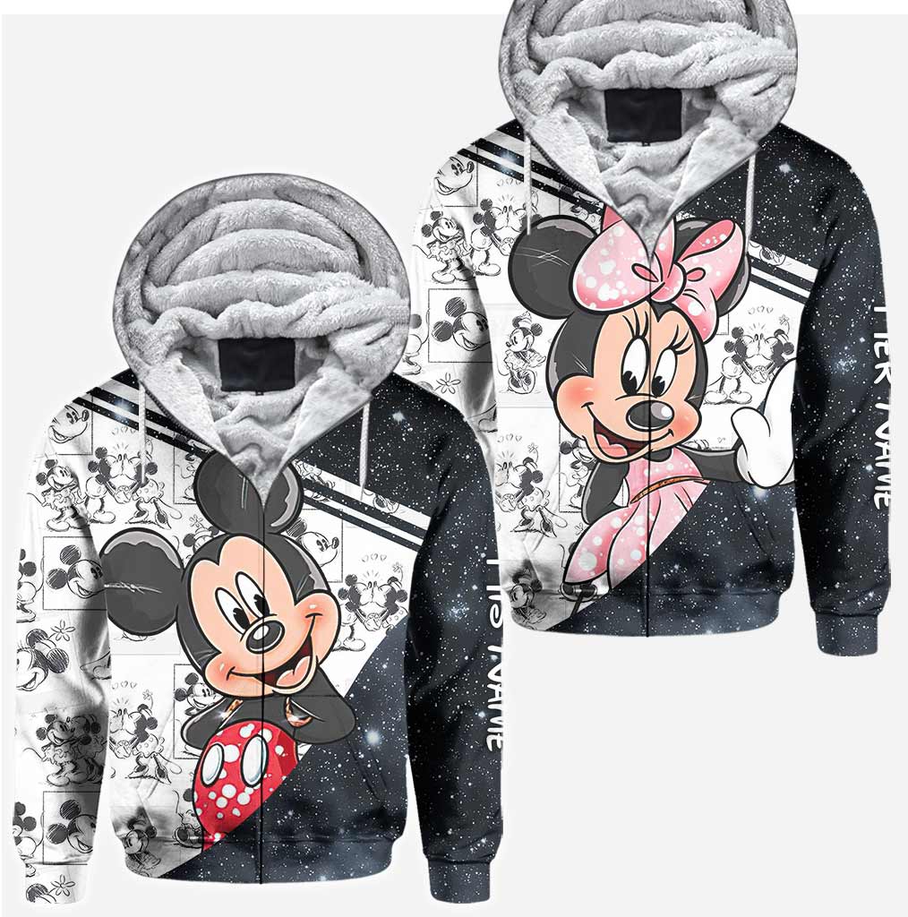 Personalized Couple Mouse Hoodies Custom Names Unique Gift