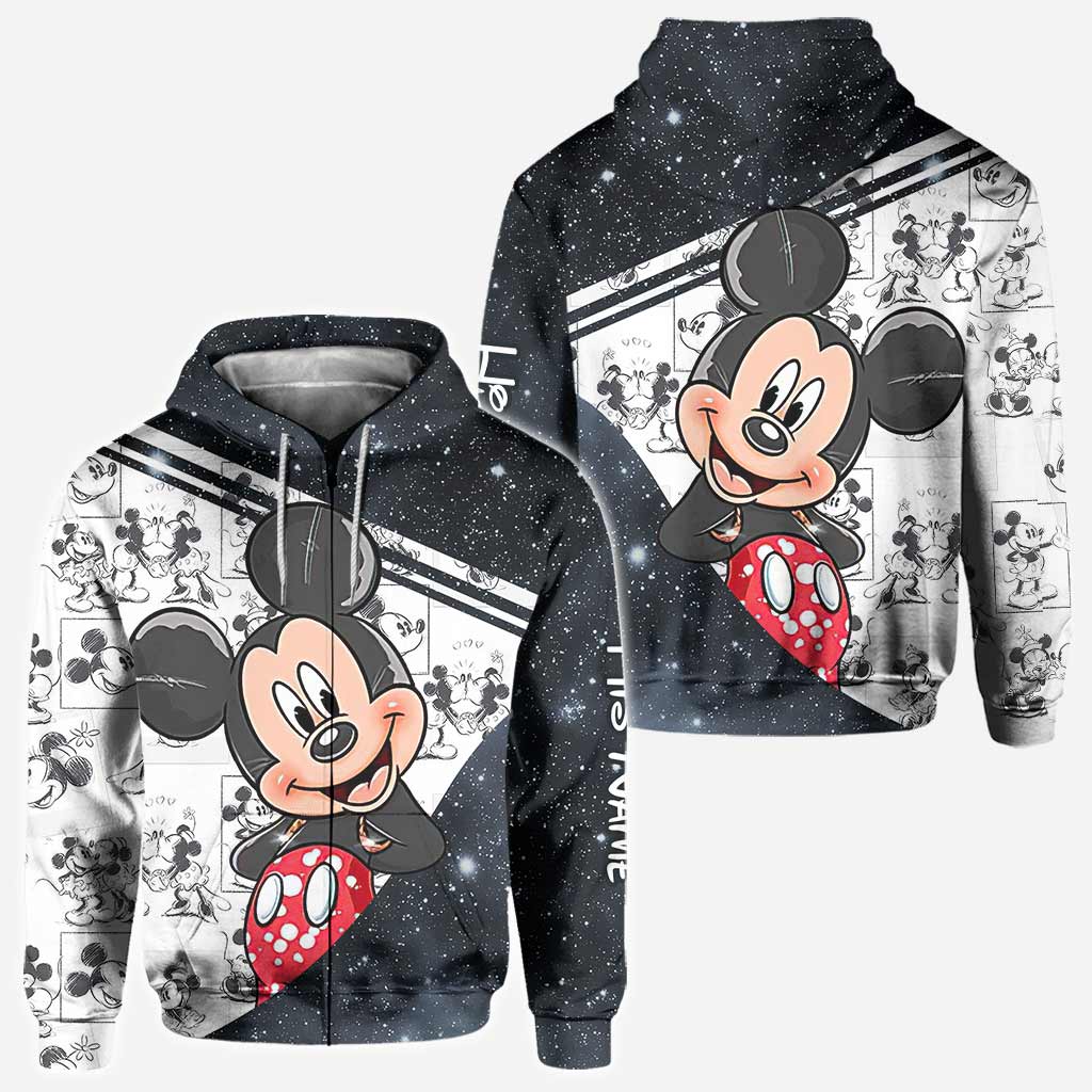 Personalized Couple Mouse Hoodies Custom Names Unique Gift