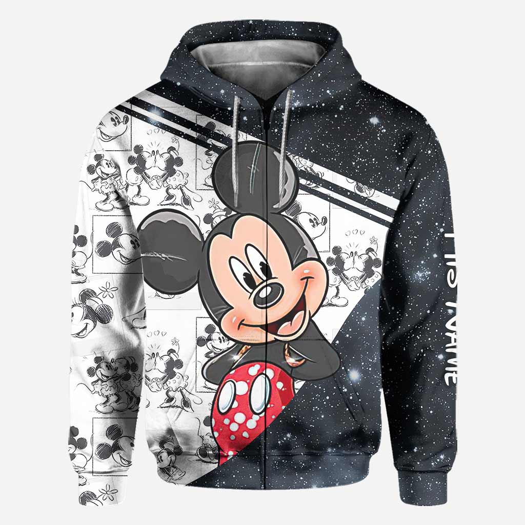 Personalized Couple Mouse Hoodies Custom Names Unique Gift