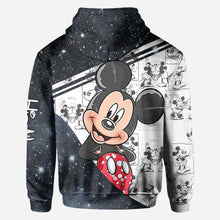 Load image into Gallery viewer, Personalized Couple Mouse Hoodies Custom Names Unique Gift
