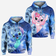 Load image into Gallery viewer, Personalized Ohana Hoodies for Couples Custom Names Gift
