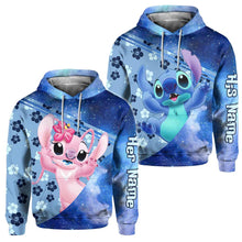 Load image into Gallery viewer, Personalized Ohana Hoodies for Couples Custom Names Gift
