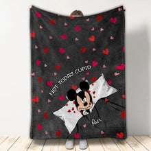 Load image into Gallery viewer, Personalized Not Today Cupid Mouse Blanket Custom Gift for Valentine
