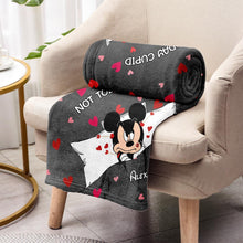 Load image into Gallery viewer, Personalized Not Today Cupid Mouse Blanket Custom Gift for Valentine
