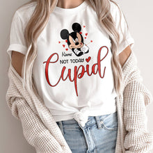 Load image into Gallery viewer, Personalized 'Not Today Cupid' T-shirt &amp; Hoodie for Her - Custom Name Gift

