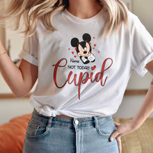 Load image into Gallery viewer, Personalized 'Not Today Cupid' T-shirt &amp; Hoodie for Her - Custom Name Gift

