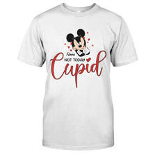 Load image into Gallery viewer, Personalized 'Not Today Cupid' T-shirt &amp; Hoodie for Her - Custom Name Gift
