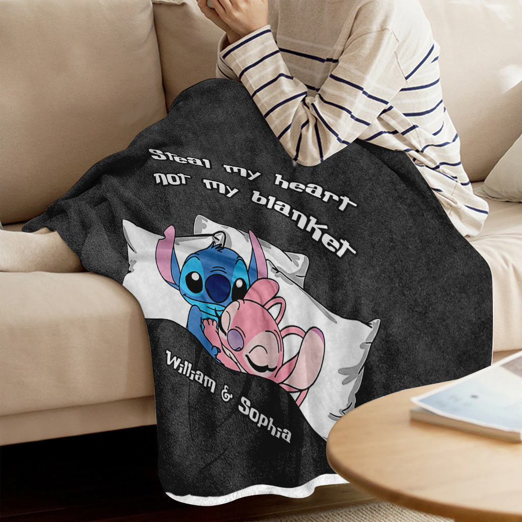 Personalized Ohana Blanket for Couples with Custom Names