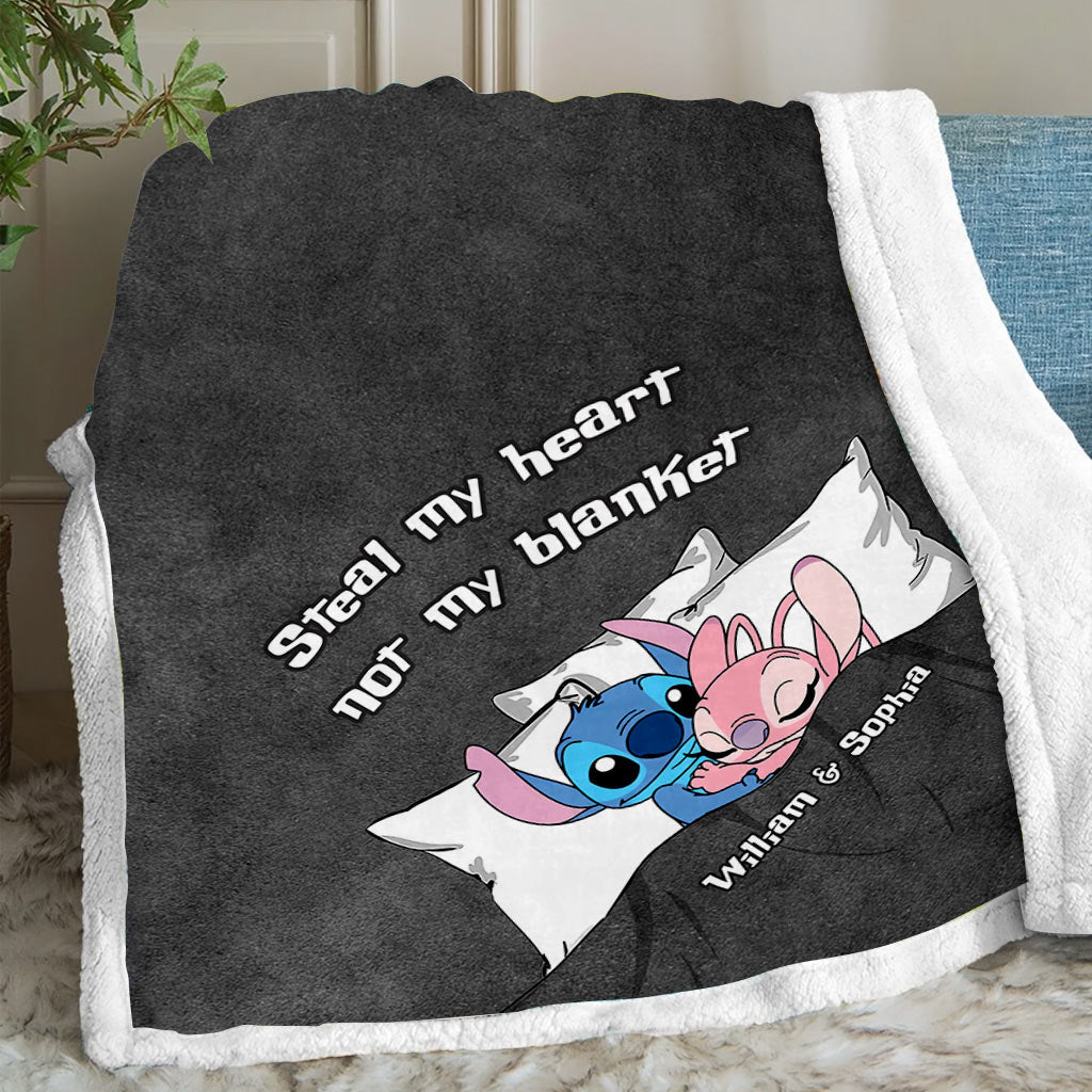 Personalized Ohana Blanket for Couples with Custom Names