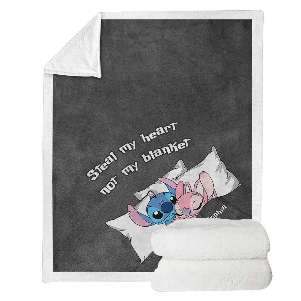 Personalized Ohana Blanket for Couples with Custom Names
