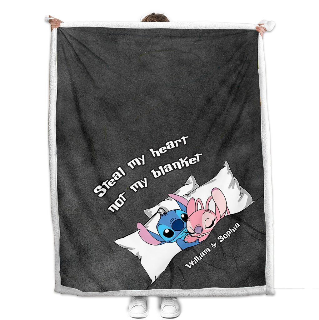 Personalized Ohana Blanket for Couples with Custom Names