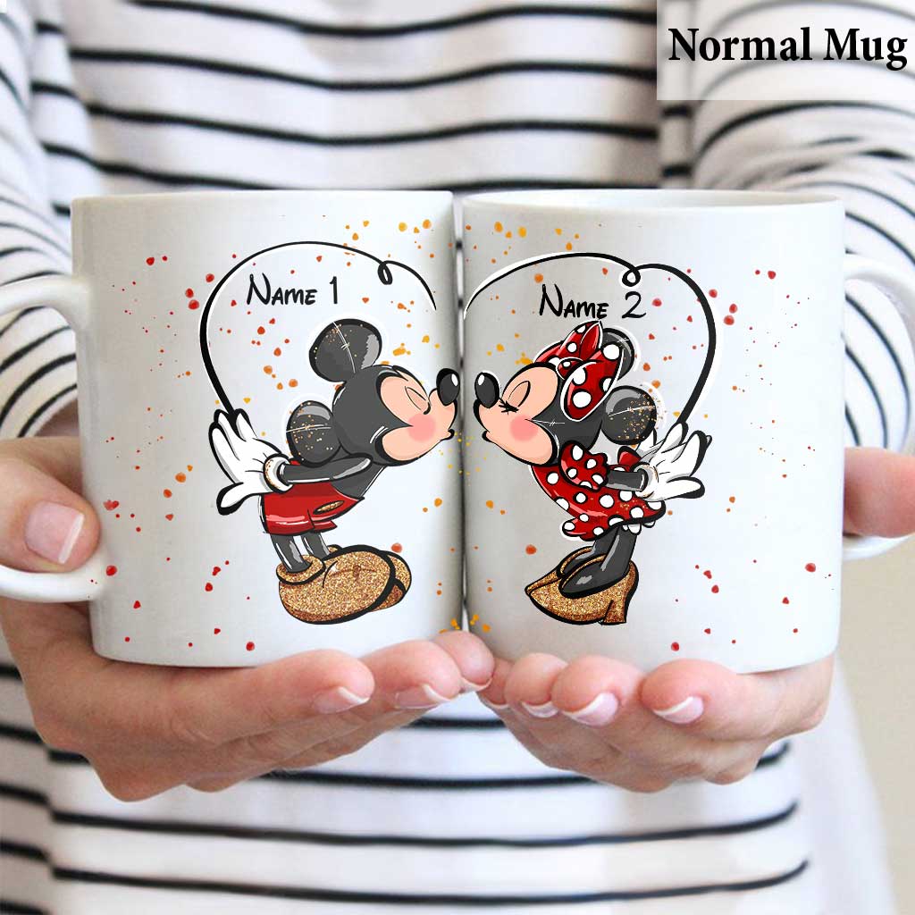Personalized Mickey & Minnie Couple Mug Custom Names Gift