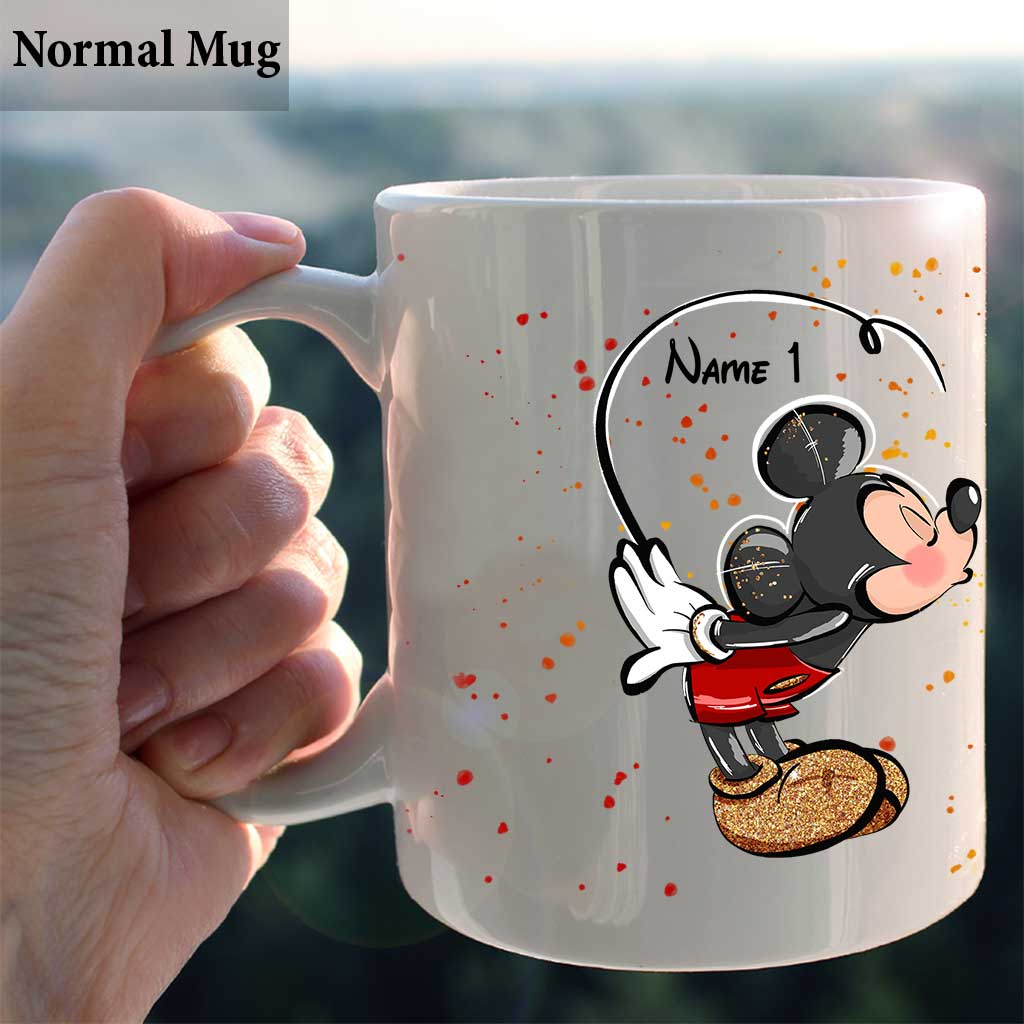 Personalized Mickey & Minnie Couple Mug Custom Names Gift