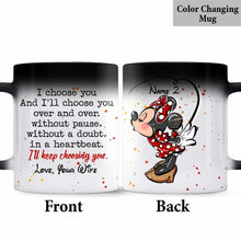 Load image into Gallery viewer, Personalized Mickey &amp; Minnie Couple Mug Custom Names Gift
