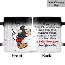 Load image into Gallery viewer, Personalized Mickey &amp; Minnie Couple Mug Custom Names Gift
