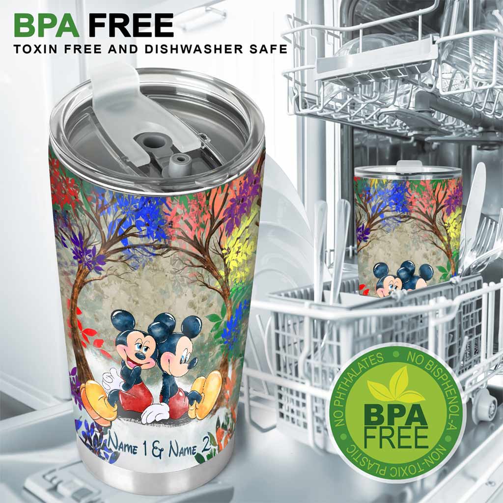 Personalized LGBT Support Tumbler with Custom Names - Unique Couple Gift