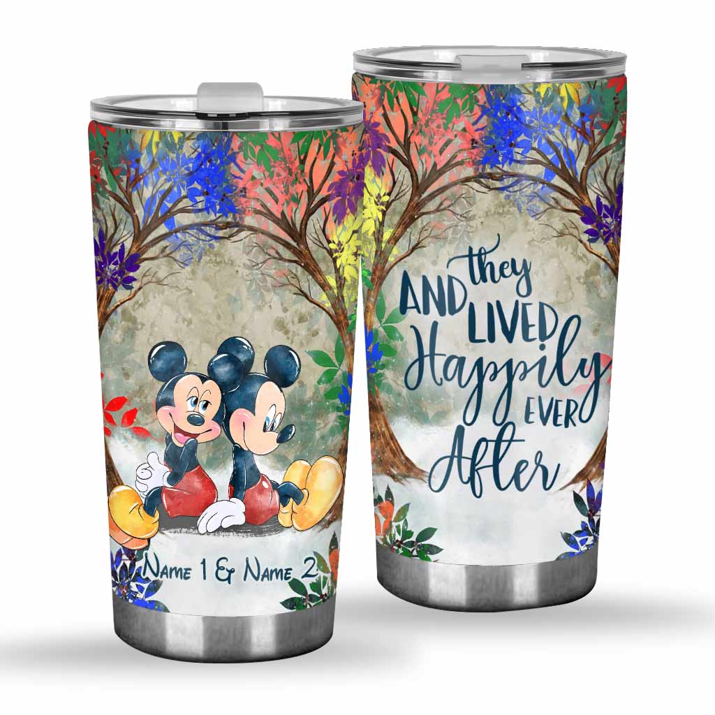 Personalized LGBT Support Tumbler with Custom Names - Unique Couple Gift