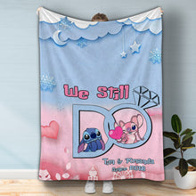 Load image into Gallery viewer, Personalized Couple Blanket with Custom Name for Anniversary Gift
