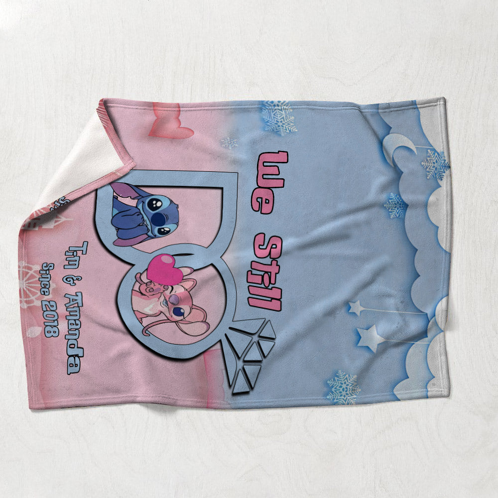 Personalized Couple Blanket with Custom Name for Anniversary Gift
