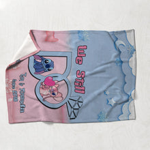 Load image into Gallery viewer, Personalized Couple Blanket with Custom Name for Anniversary Gift
