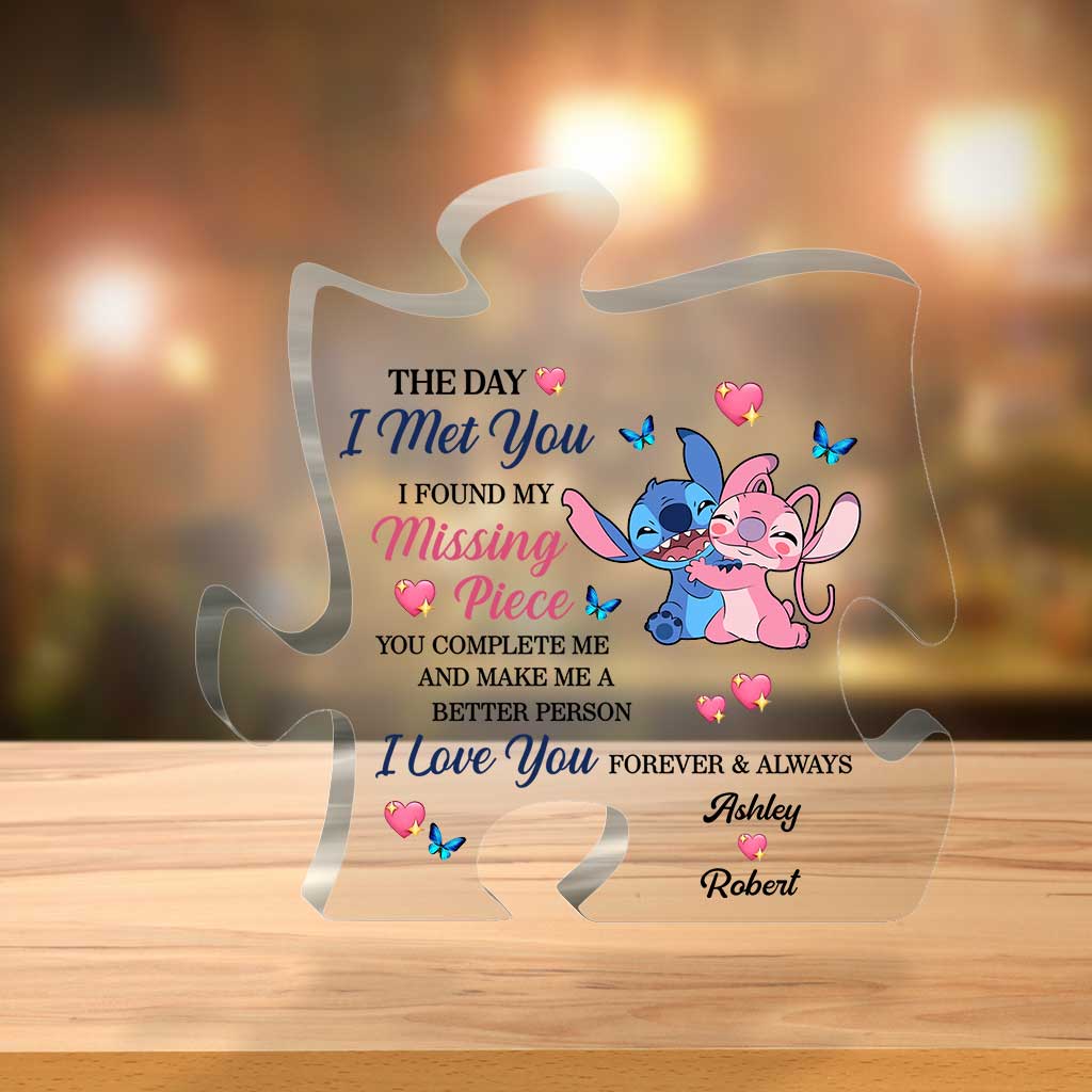 Personalized Custom Shaped Acrylic Couple Plaque Gift for Anniversary or Valentine's Day
