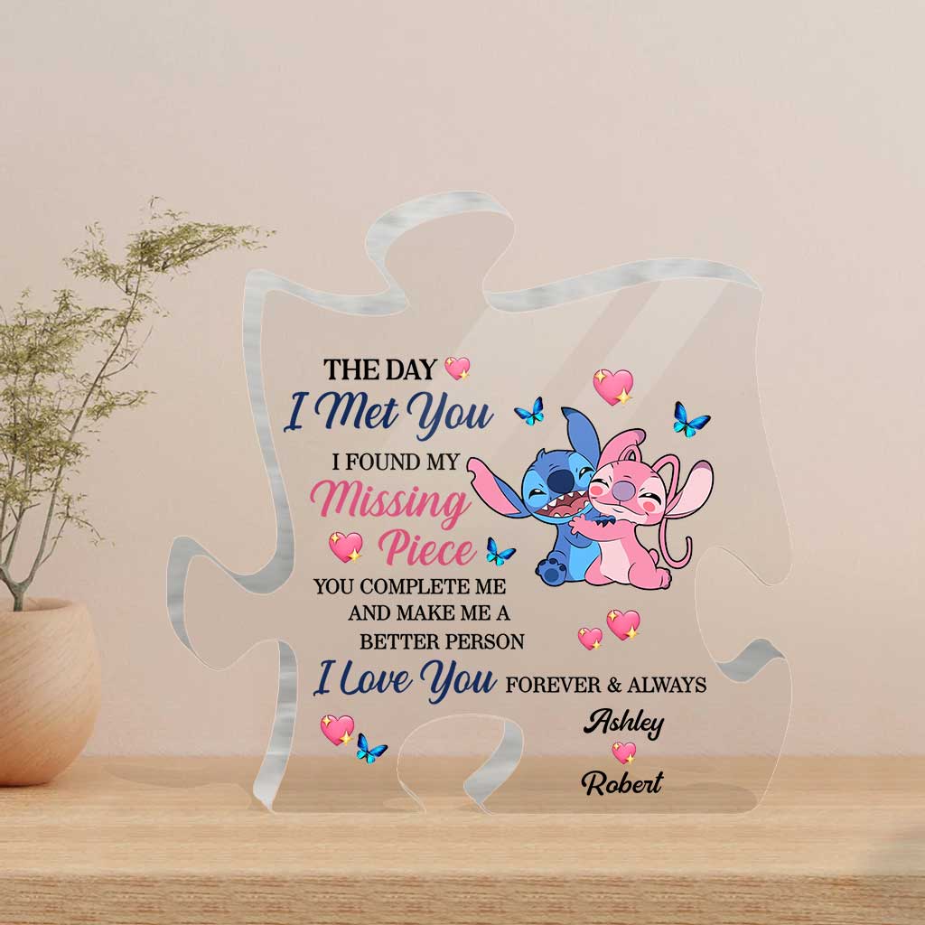 Personalized Custom Shaped Acrylic Couple Plaque Gift for Anniversary or Valentine's Day