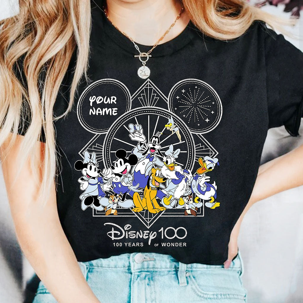 Personalized Disney 100 Years T-shirt & Hoodie with Custom Name for Birthday & Christmas