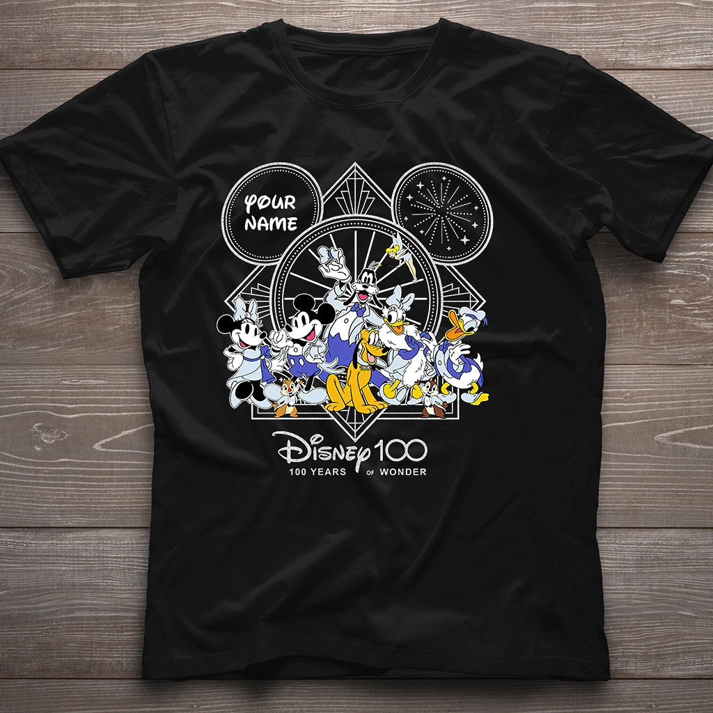 Personalized Disney 100 Years T-shirt & Hoodie with Custom Name for Birthday & Christmas