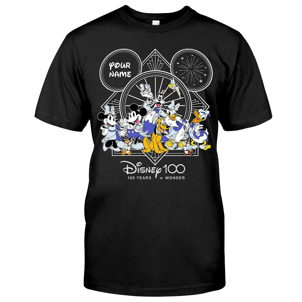 Personalized Disney 100 Years T-shirt & Hoodie with Custom Name for Birthday & Christmas