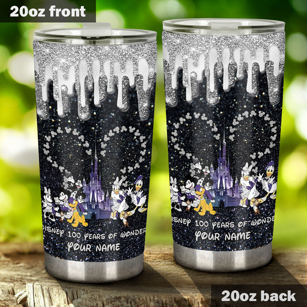 Personalized 100 Years of Wonder Mouse Tumbler Custom Name Gift