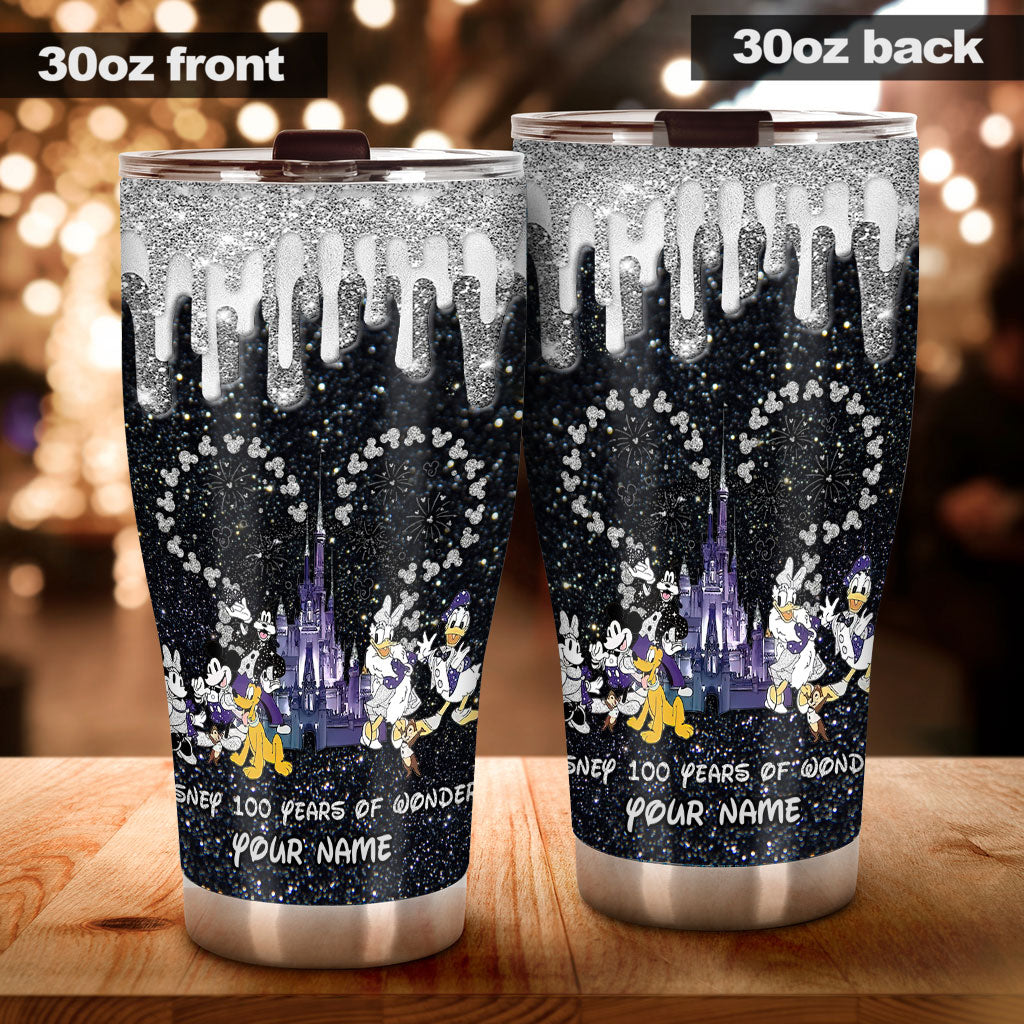 Personalized 100 Years of Wonder Mouse Tumbler Custom Name Gift