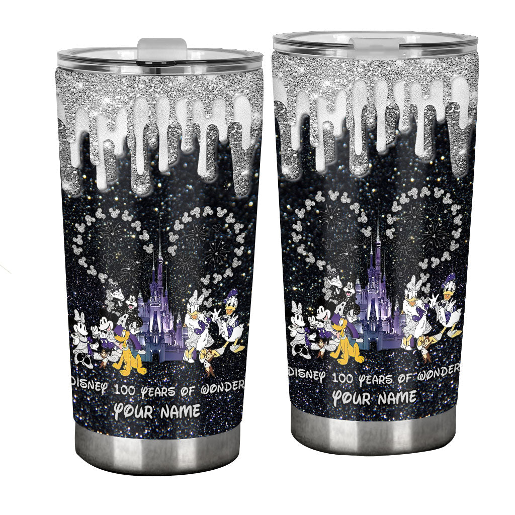 Personalized 100 Years of Wonder Mouse Tumbler Custom Name Gift