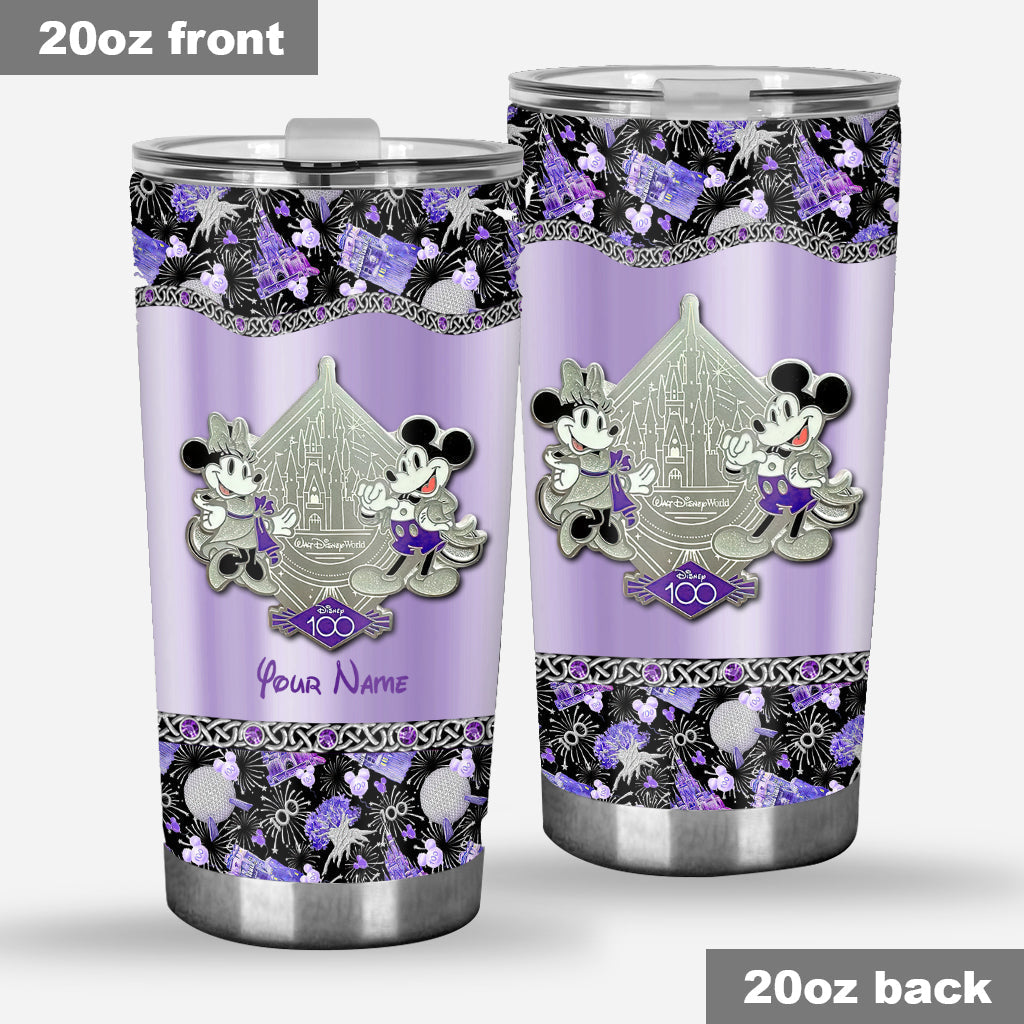 Personalized Disney 100 Years Tumbler Custom Name Gift
