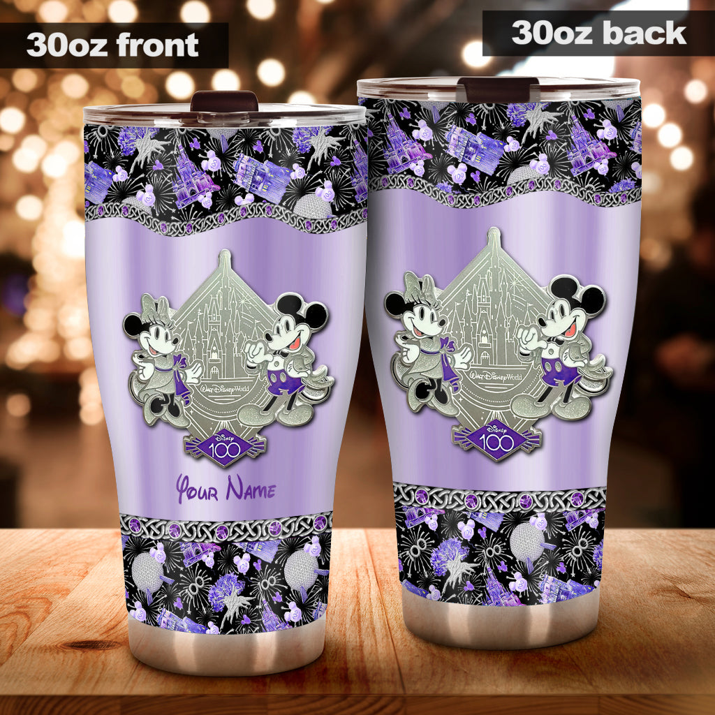Personalized Disney 100 Years Tumbler Custom Name Gift