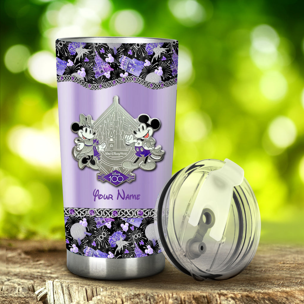Personalized Disney 100 Years Tumbler Custom Name Gift