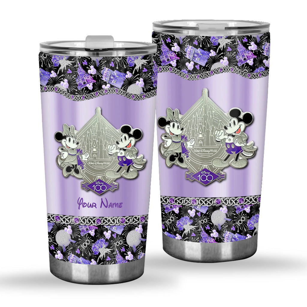 Personalized Disney 100 Years Tumbler Custom Name Gift
