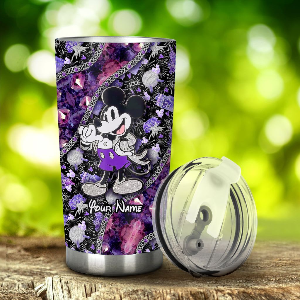 Personalized Mickey Mouse Tumbler Custom Name 100th Anniversary Gift